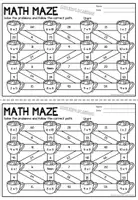 Voorbeeld - Math Maze - Multiplication (Christmas) | Kerstmis Wiskunde Engels - Pagina 2