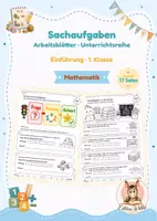 Vorschau - Arbeitsblätter - Einführung Sachaufgaben Mathematik · Klasse 1 · Arbeitsblätter - Deckblatt