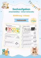Vorschau - Arbeitsblätter - Einführung Sachaufgaben Mathematik · Klasse 1 · Arbeitsblätter - Seite 1