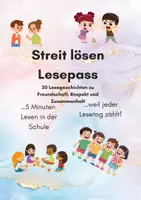 Vorschau - Stundenentwürfe - Streit lösen – Lesepass für die Grundschule 20 Lesegeschichten zu Konflikten - Deckblatt