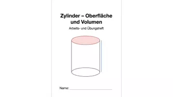 Vorschau - Arbeitsblätter - Zylinder Oberfläche und Volumen Arbeitsheft PLUS Lernposter - Seite 1