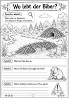 Vorschau - Stundenentwürfe - Der Biber - Grundschule Klasse 1-4 | Forscherheft für kleine Naturforscher - Seite 3