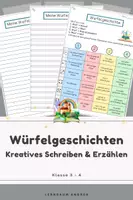 Vorschau - Arbeitsblätter - Geschichten würfeln – Kreatives Schreiben und Erzählen mit Satzbausteinen | Schreibanlass und Erzählanlass für Deutsch & DaZ (3.-4. Klasse) - Deckblatt