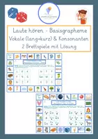 Vorschau - Spiele - Anfangsunterricht - Basisgrapheme - Laut-Buchstaben-Zuordnung - Klasse 1-2 - Spiel Bingo - Deckblatt