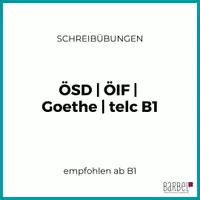 Vorschau - Prüfungsvorbereitung - Schreibübungen | ÖSD | ÖIF | Goethe | telc | B1 - Deckblatt