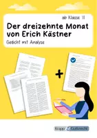 Vorschau - Text - Der dreizehnte Monat von Erich Kästner – Gedichtanalyse - Deckblatt