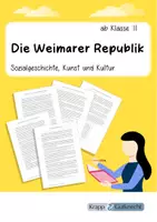 Vorschau - Text - Die Weimarer Republik – Sozialgeschichte, Kunst und Kultur - Deckblatt