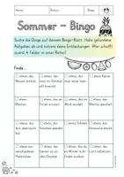 Vorschau - Arbeitsblätter - Sommer Bingo Grundschule für heiße Tage - Seite 3