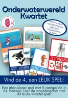 Voorbeeld - Onderwaterwereld Kwartetspel • Zeedieren Woordenschat • Taalontwikkeling • Kleuters & Basisonderwijs - Voorblad
