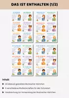Vorschau - Bildkarten - Willkommensgeschenk 1. Klasse | 24 Mutmachkärtchen mit Murmeln für den ersten Schultag | Mutmachkarten Geschenk Schüler Schulanfang - Seite 2