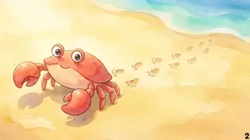 Vorschau - Bildkarten - Kamishibai – Sami, die kleine Krabbe spielt am Strand | Sommer am Meer - Seite 3