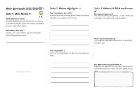 Vorschau - Anderer Materialtyp - Jahresrückblick - Mein Jahrbuch 2025/2026 - Deckblatt
