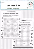 Vorschau - Arbeitsblätter - Suchsel: Sommerwörter - Deckblatt