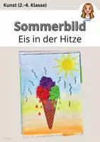 Vorschau - Mal- und Bastelvorlagen - schmelzendes Eis gestalten – Kunstprojekt für den Sommer - Deckblatt