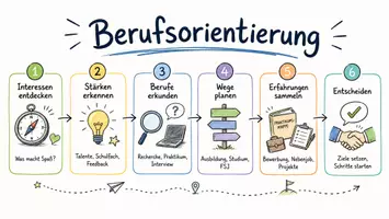 Vorschau - Arbeitsblätter - Arbeitsblatt "Berufsorientierung" + interaktive Lösung & MP3 + Mindmap + Infografik - Seite 1
