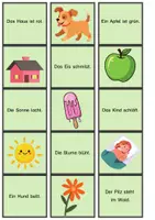 Vorschau - Spiele - Lese-Zurodnungsspiel - Lesen üben / Klasse 1 und 2 - Seite 2