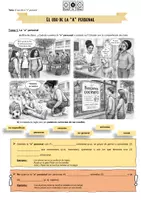 Vorschau - Unterrichtsreihen - El uso de la "a" personal (Grundlagenmaterial) - Deckblatt