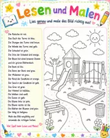 Vorschau - Arbeitsblätter - Lesen und Malen für 2. Klasse - Sofort einsetzbar! - Deckblatt