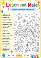 Vorschau - Arbeitsblätter - Lesen und Malen für 2. Klasse - Sofort einsetzbar! - Seite 3