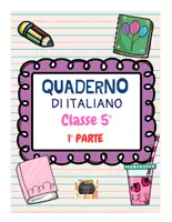 anteprima - Esercizi - QUADERNO DI ITALIANO V con tanti esercizi svolti – 1° PARTE – - Pagina di copertina