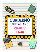 anteprima - Esercizi - QUADERNO DI ITALIANO V con esercizi e schede – 2° PARTE – - Pagina di copertina
