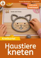 Vorschau - Aufgabenkarten - Haustiere kneten – Knetkartei zur Feinmotorik für Kindergarten, Vorschule, Grundschule & Förderunterricht - Deckblatt
