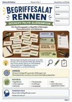 Vorschau - Spiele - Begriffesalat Rennen Geschichte Politik Allgemeinwissen Unterrichtsspiel Klasse 5 bis 7 - Deckblatt