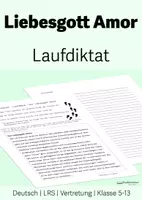 Vorschau - Arbeitsblätter - Laufdiktat "Amor" - Klasse 5/6 - Deutsch/ LRS - Deckblatt