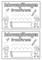 Vorschau - Arbeitsblätter - Schwungübungen - Miniheft für die 1.Klasse - Seite 1
