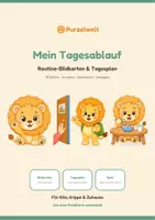 Vorschau - Spiele - Tagesablauf Kita: 16 Routine-Bildkarten & Tagesplan - Deckblatt