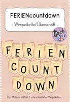 Vorschau - Anderer Materialtyp - Feriencountdown Wimpelkette - Deckblatt