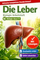 Vorschau - Stundenentwürfe - Die Leber – Biologie Arbeitsheft Klasse 7-9 PLUS Stundenentwurf - Deckblatt