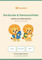 Vorschau - Mal- und Bastelvorlagen - Garderobe, Namensschilder & Symbole Kita - Deckblatt