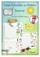 Vorschau - Arbeitsblätter - Freies Schreiben - Sommer (1./2. Klasse) - Deckblatt