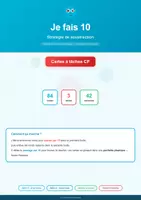 Aperçu - Présentation / Support pour le tableau - Je fais 10 — Cartes à tâches soustraction CP - Page de couverture