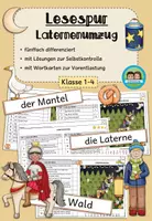Vorschau - Arbeitsblätter - Lesespur - Laternenumzug/ Sankt Martin (Klasse 1-4) - Deckblatt