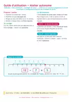 Aperçu - Cartes d'exercices - Droite numérique — Soustraire | 80 cartes CP-CE1 - Page 2