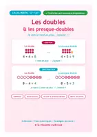 Aperçu - Cartes d'exercices - Les doubles & presque-doubles (CP-CE1) - Page 1