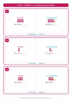Aperçu - Cartes d'exercices - Les doubles & presque-doubles (CP-CE1) - Page 3