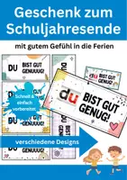 Vorschau - selbst erstellte Cliparts/Grafiken - Du bist gut genug 🎵 Geschenk zum Ferien Abschied - Deckblatt