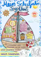 Vorschau - Arbeitsblätter - Schuljahresende Segelboot Schuljahresrückblick - Deckblatt