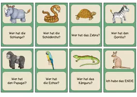 Vorschau - Spiele - Lesespiel - wilde Tiere Klasse 2 - Seite 2