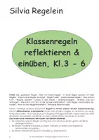 Vorschau - Arbeitsblätter - Klassenregeln reflektieren & einüben, Kl.3-6 - Deckblatt