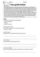 Vorschau - Stundenentwürfe - Leseverständnis Tiere Arktis – Klasse 2 | 10 Lesetexte mit Fragen & Lösungen - Seite 3