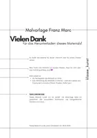 Vorschau - Arbeitsblätter - Malvorage Franz Marc “Blaues Pferd I” - Seite 1