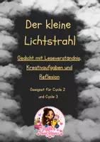 Vorschau - Arbeitsblätter - Der kleine Lichtstrahl | Gedicht mit Leseverständnis, Kreativaufgaben & Reflexion - Seite 2