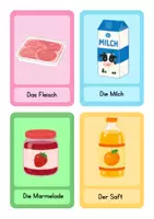 Vorschau - Spiele - Einkaufen: DAZ , Supermarkt, Essen, Wortkarten, Spiele - Seite 3