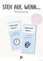 Vorschau - Aufgabenkarten - Steh auf, wenn... - Wochenende (Bewegungsspiel) - Deckblatt