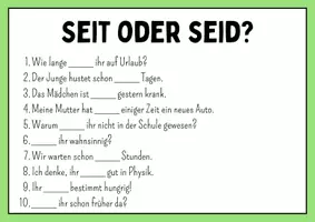 Vorschau - Arbeitsblätter - seit oder seid - Seite 1