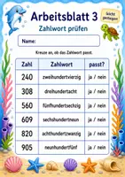 Vorschau - Arbeitsblätter - Zahlen schreiben bis 1000 | Mathematik Klasse 3 | 6 Arbeitsblätter als PDF - Seite 3